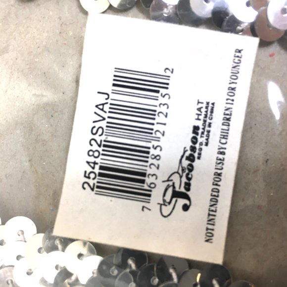 Suspenders Silver Sequin Y Stretch Clip On NWT NOS - Picture 9 of 11